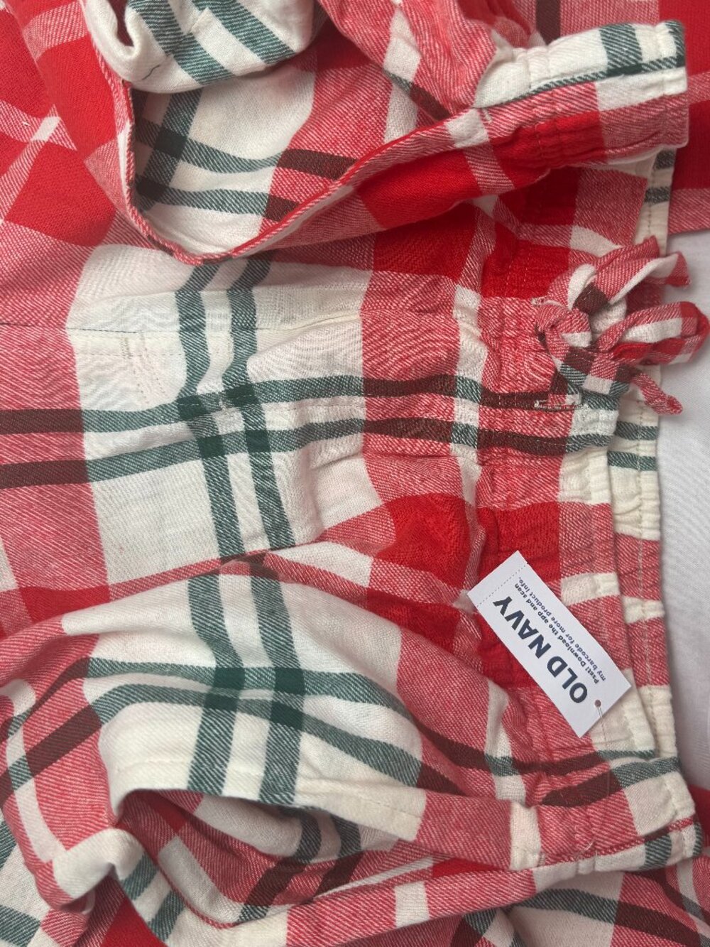 Old Navy Women's Flannel Pajama Pants Medium Red Green Plaid NWT Christmas